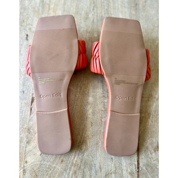 Open Edit - Linx - Slide Sandal - NWOB - Size 9 - Orange - Picture 2 of 5